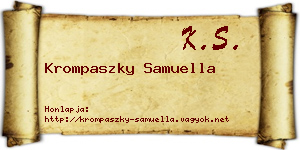 Krompaszky Samuella névjegykártya